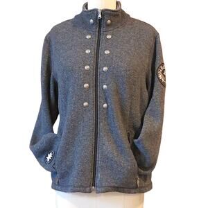 Women's Wool Blend M. Miller Zip Up Sweater Jacket Large